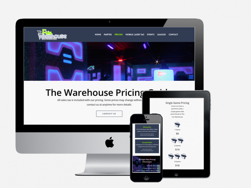 The Fun Warehouse Website